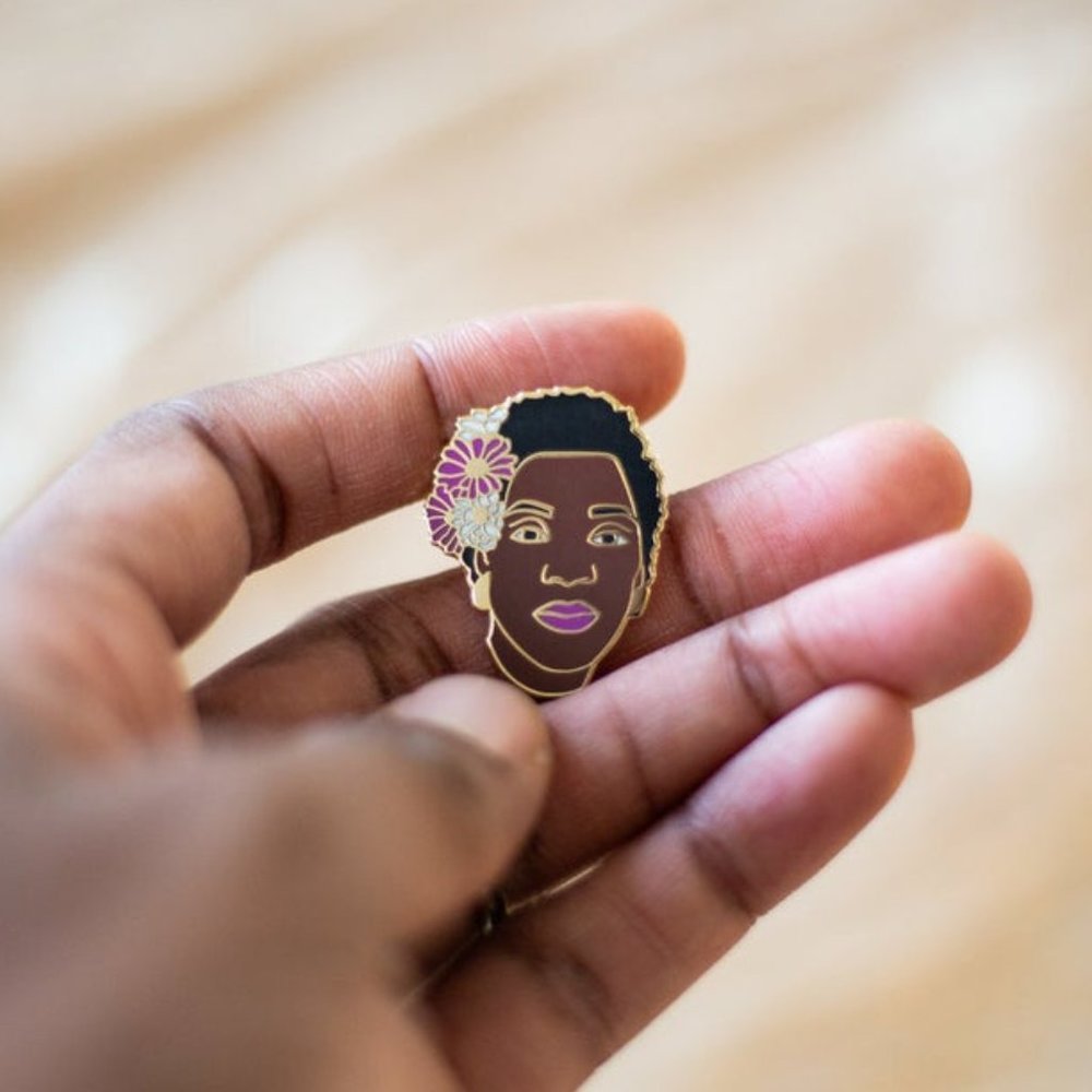 Black Girl Joy Hard Enamel Gold Plated Lapel Pin